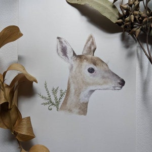 Deer Original Art | Watercolor Deer Painting