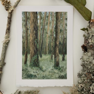 Ivy Forest Original Watercolor Painting