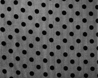 Raso elasticizzato &quot;Dots Large&quot; in grigio ardesia, tessuto per fodere, camicette e decorazioni