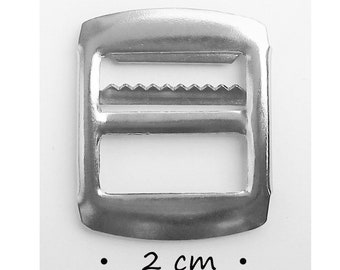 2 Westenschnallen 2 cm breit, Hosenschnallen vernickelt, silberfarben, Schnallen für Westen und Hosen