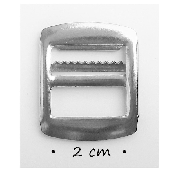 2 Westenschnallen 2 cm breit, Hosenschnallen vernickelt, silberfarben, Schnallen für Westen und Hosen