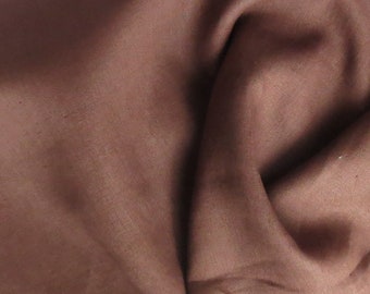 Tessuto leggero in lino tinta unita in marrone, adatto per camicette, pantaloni e abiti, moda country, tessuto per costumi tradizionali