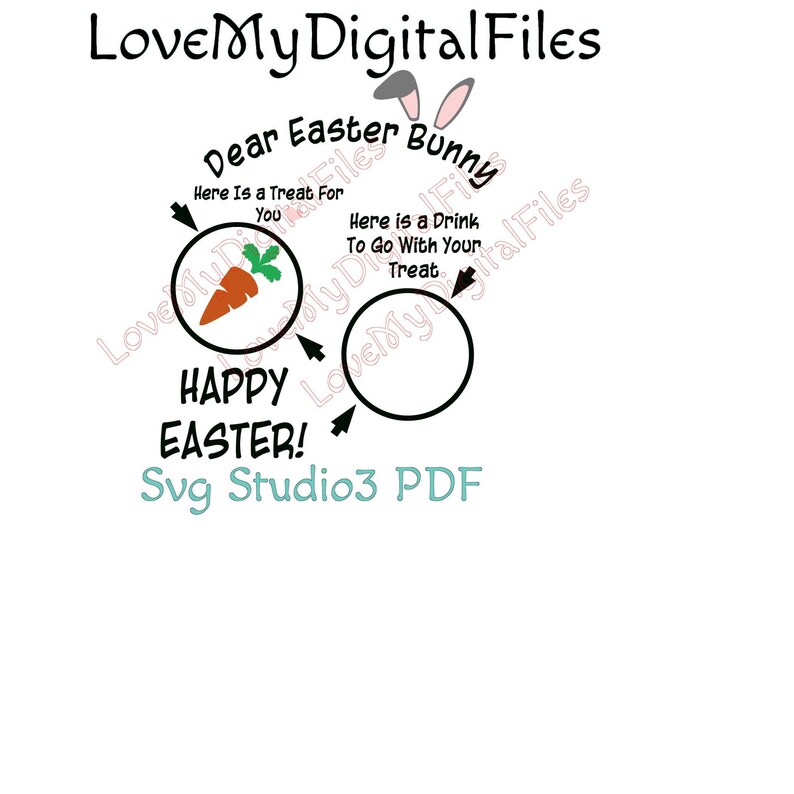 Download Dear Easter Bunny SVG Digital files for cricut cutting | Etsy