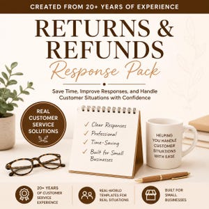 Returns & Refunds Response Pack | Customer Service Email Templates (Digital Download)