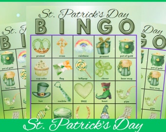 St. Patrick's Day Bingo Cards Set - Shamrock Fun for Everyone!