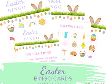 Easter Bingo Fun - 20 Printable Cards with Calling Cards!