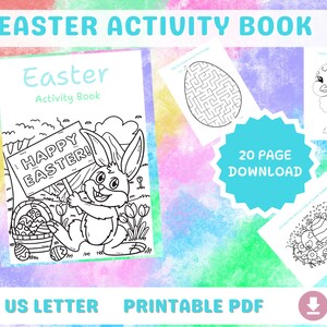 Easter Activity book, coloring, mazes, connect the dots and more. image 1