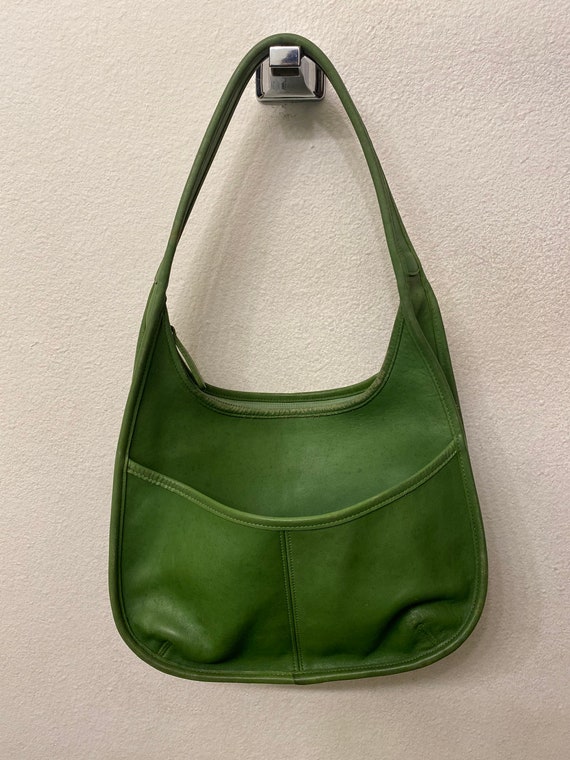 Vintage Coach Ergo Zip Shoulder Bag 9033 Leaf Green HTFC Etsy