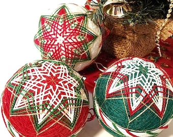 Kit de fabrication de temari de Noël B1 - Débutants