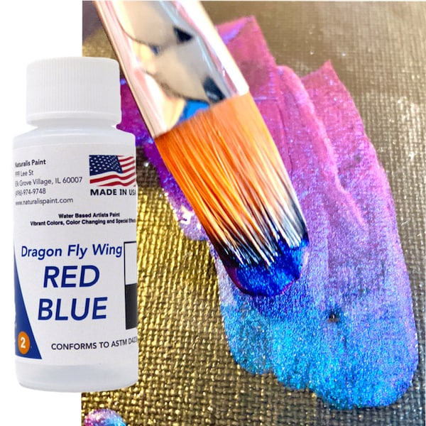 Naturalis Dragonfly Wing RED BLUE  color changing artists paint