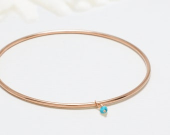 Minimalist Bracelet, Rose Gold Bangle, Bangles, Bangle Bracelet, Stackable Bangles, Dainty Bracelet, Bracelet For Women | December Bangle