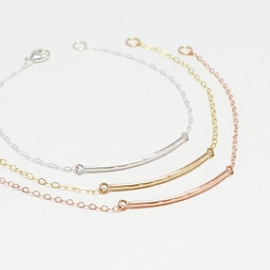 skinny bar bracelets, bracelets for women, gold bracelet, rose gold bracelet, silver bracelets for women, minimalist | Accent Bracelets
