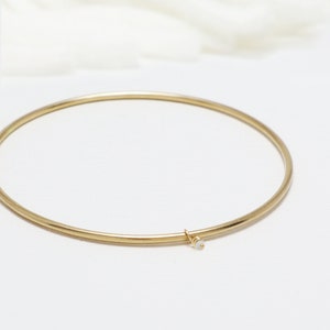 Minimalist Bracelet Gold, Gold Bangle, Bangles, Bangle Bracelet, Stackable Bangles, Dainty Bracelet, Bracelet For Women | The March Bangle