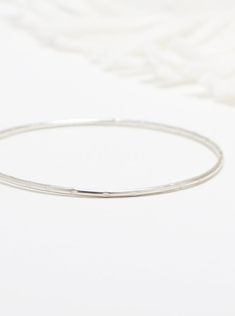 Bangles, Minimalist Bracelet, Silver Bangle, Bangle Bracelet, Stackable Bangles, Dainty Bracelet, Bracelet For Women Celebration Bangle image 1