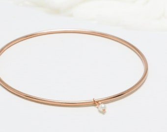 Minimalist Bracelet, Rose Gold Bangle, Bangles, Bangle Bracelet, Stackable Bangles, Dainty Bracelet, Bracelet For Women | The June Bangle