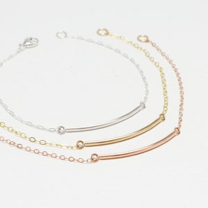 bracelets for women, skinny bar bracelets, gold bracelet, rose gold bracelet, silver bracelets for women, minimalist | Accent Bracelets