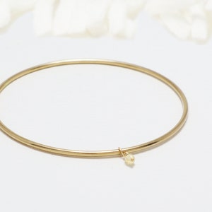 Minimalist Bracelet Gold, Gold Bangle, Bangles, Bangle Bracelet, Stackable Bangles, Dainty Bracelet, Bracelet For Women | November Bangle