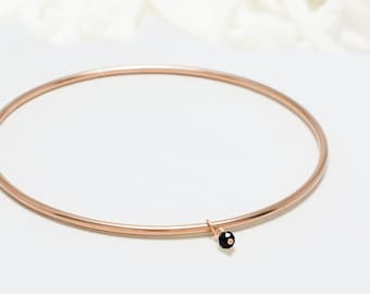 Minimalist Bracelet, Rose Gold Bangle, Bangles, Bangle Bracelet, Stackable Bangles, Dainty Bracelet, Bracelet For Women | Noir-Chic Bangle