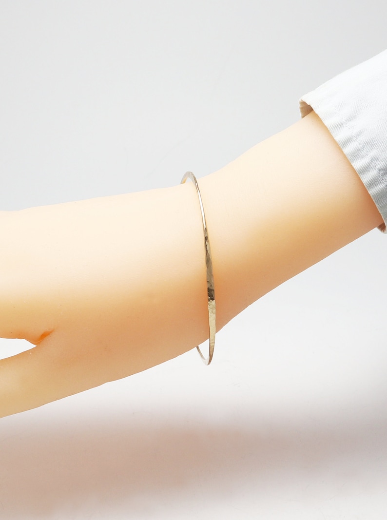 Bangle Bracelet, Gold Bangle, Minimalist Bracelet Gold, Bangles, Stackable Bangles,Dainty Bracelet, Bracelets For Women Celebration Bangle image 3