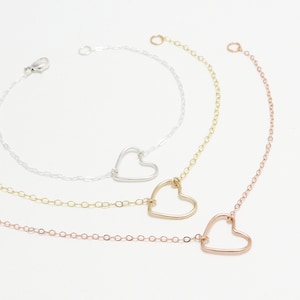 Open Heart Bracelet, Minimalist Bracelet, Friendship Bracelet, Bracelet For Women, Sister Bracelet, Gold Filled Bracelet | Enchant Bracelets