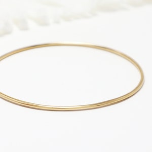 gold fill bangle, thin gold bangle, gold bangle, gold bracelet, bangle bracelet, gold fill bracelet,gold bangle bracelet Celebration Bangle image 1