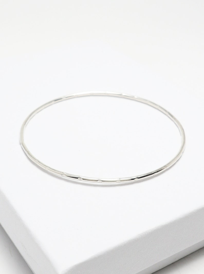 Bangles, Minimalist Bracelet, Silver Bangle, Bangle Bracelet, Stackable Bangles, Dainty Bracelet, Bracelet For Women Celebration Bangle image 4