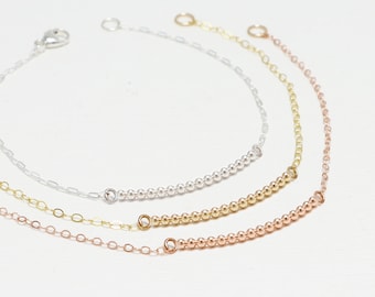 silver bracelets for women, rose gold bracelet, gold bracelet, skinny bar bracelets, bracelets for women, minimalist | Accent Bracelets