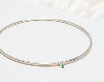 Silver Bangle, Minimalist Bracelet, Bangles, Bangle Bracelet, Stackable Bangles, Dainty Bracelet, Bracelet For Women | The May Bangle