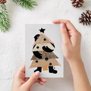 Postkarte Grußkarte "Bringing Home the Tree" A6
