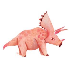 Postkarte / Kunstdruck "Triceratops" A6 A5 A4 A3 Quadrat