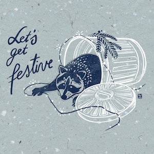 Postkarte Grußkarte "Let's Get Festive" A6