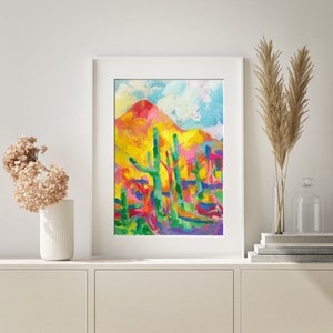 Original Gemälde, Gouache, Landschaftsmalerei, kleine Wand, Kunst, Geschenk