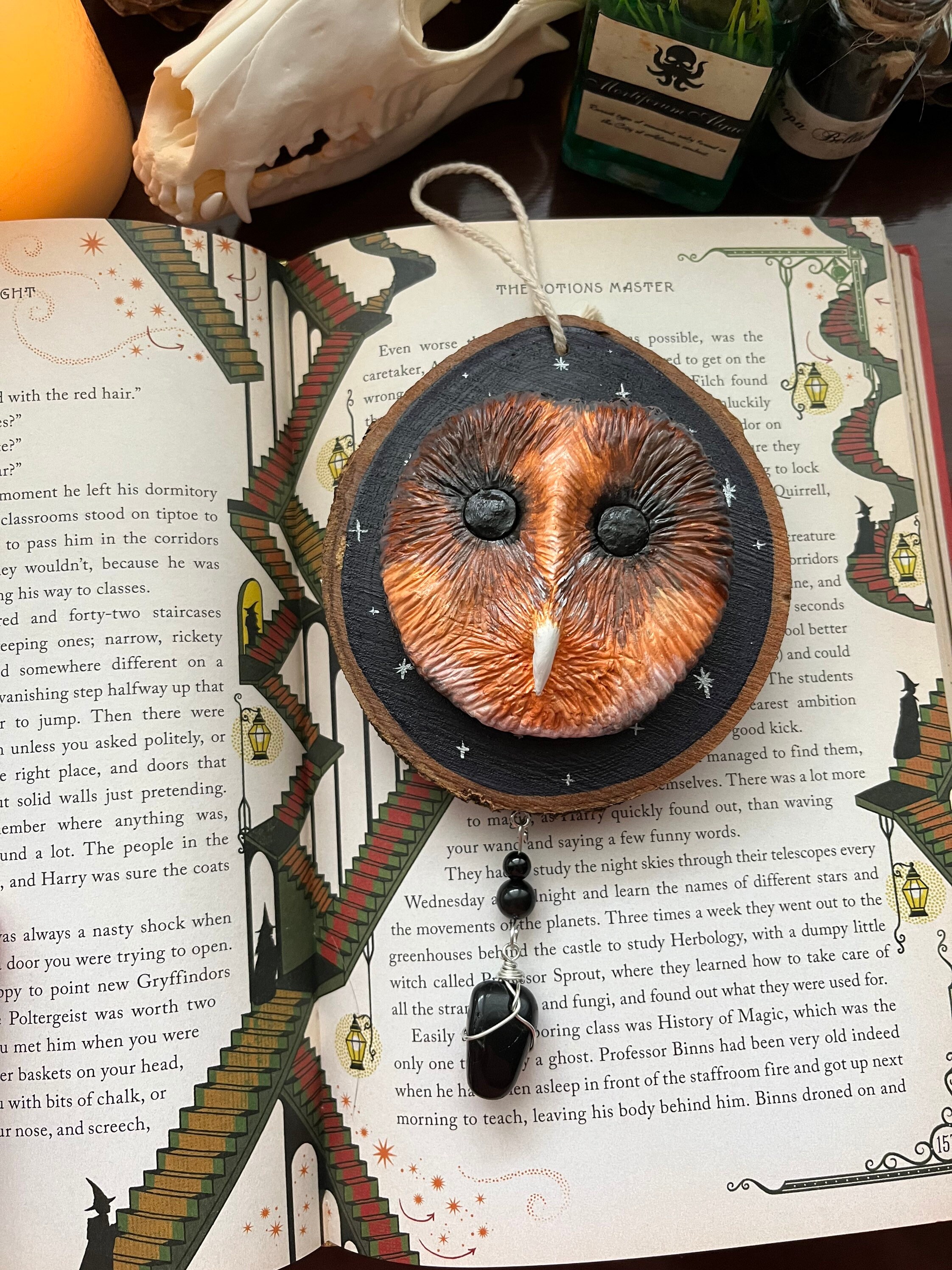 Chouette Effraie, Décoration Murale Lithotherapie