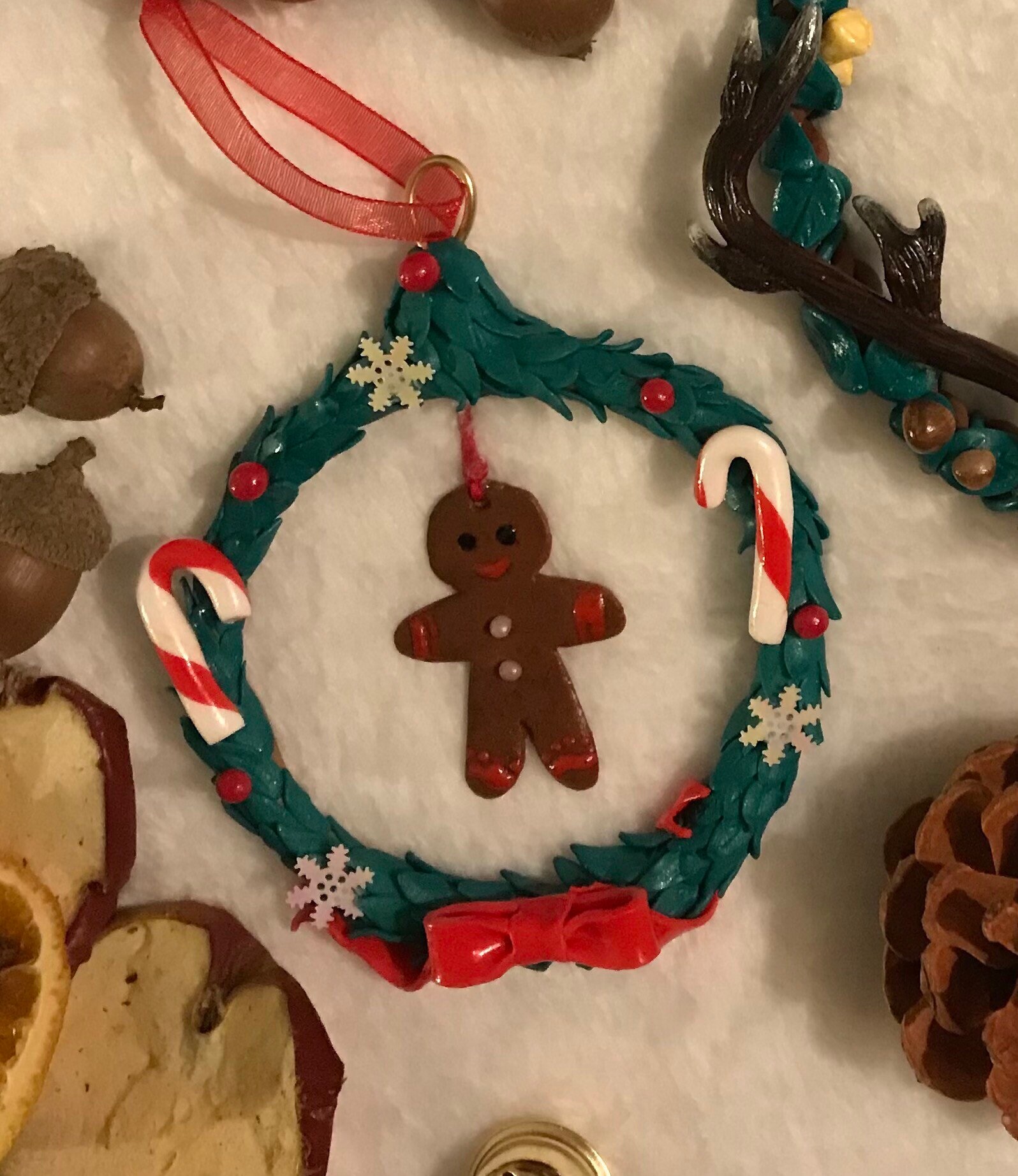 Ornement Monsieur en Pain d'epice et Sa Couronne, Hiver Enchanté, Christmas Ornament