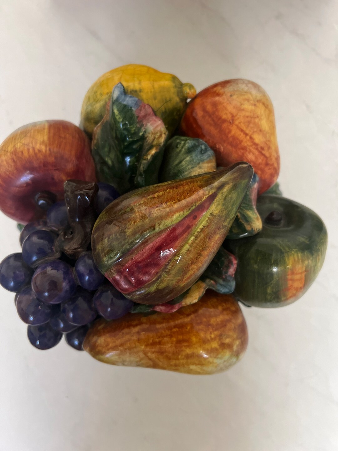 Italian Ceramic Fruit Bowl Centerpiece Etsy