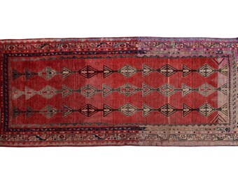 4x9 Antique Handmade Turkish Rug | Hand knotted Rug | Vintage Anatolian Rug | Area Rug for Bedroom, Living Room Rug, and Kitchen Rug - SHR47