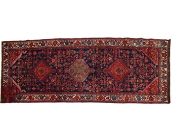 4x12 Antique Handmade Turkish Rug | Hand knotted Rug | Vintage Anatolian Rug | Area Rug for Bedroom, Living Room Rug, and Kitchen Rug-SHR246