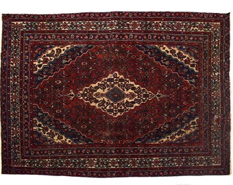 7x9 Antique Handmade Turkish Rug | Hand knotted Rug | Vintage Anatolian Rug | Area Rug for Bedroom, Living Room Rug, and Kitchen Rug-SHR334
