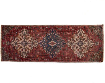 3x9 Antique Handmade Turkish Rug | Hand knotted Rug | Vintage Anatolian Rug | Runner Rug for Bedroom, Living Room, and Kitchen Rug - SHR262