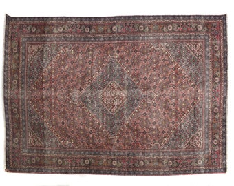 6x9 Vintage Oushak Rug | Hand-Knotted Antique Area Rug | Handwoven Turkish Wool Carpet for Bedroom, Living Room - TFD349