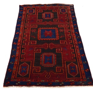 4x7 Antique Handmade Turkish Rug | Hand knotted Rug | Vintage Anatolian Rug | Area Rug for Bedroom, Living Room Rug, and Kitchen Rug-SHR180