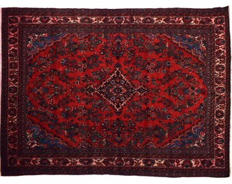 6x9 Antique Handmade Turkish Rug | Hand knotted Rug | Vintage Anatolian Rug | Area Rug for Bedroom, Living Room Rug, and Kitchen Rug-SHR306