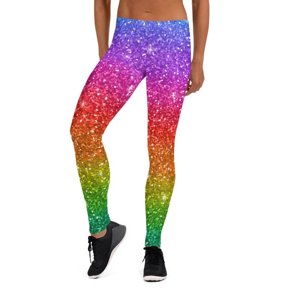 Rainbow Glitter Leggings -  Canada