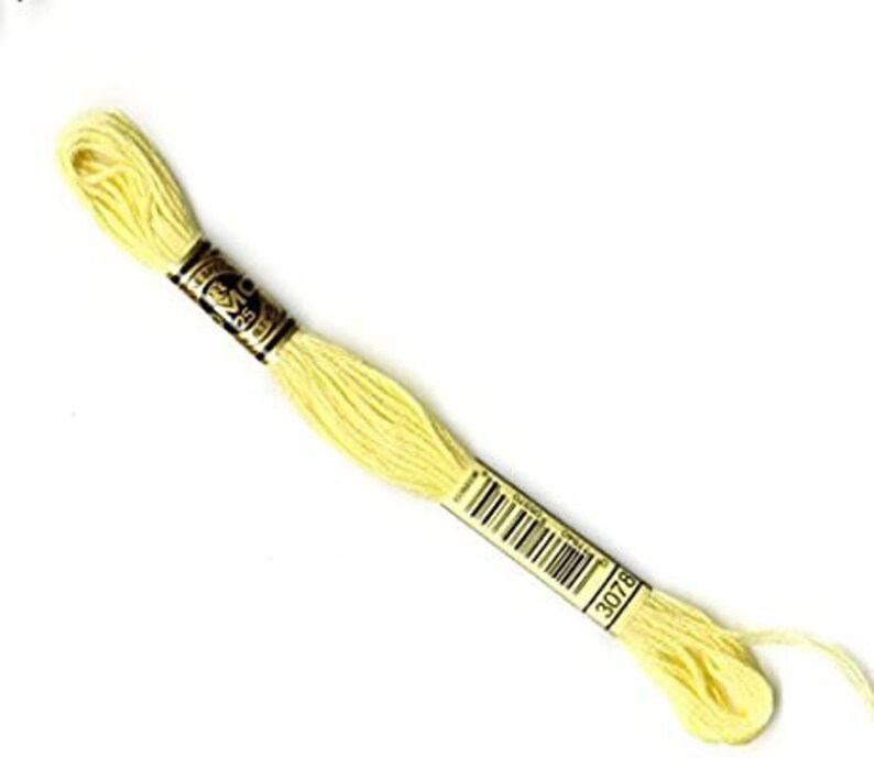 DMC thread embroidery floss,3078 thread light yellow embroidery thread floss pastel yellow thread DMC 3078 floss embroidery thread,
