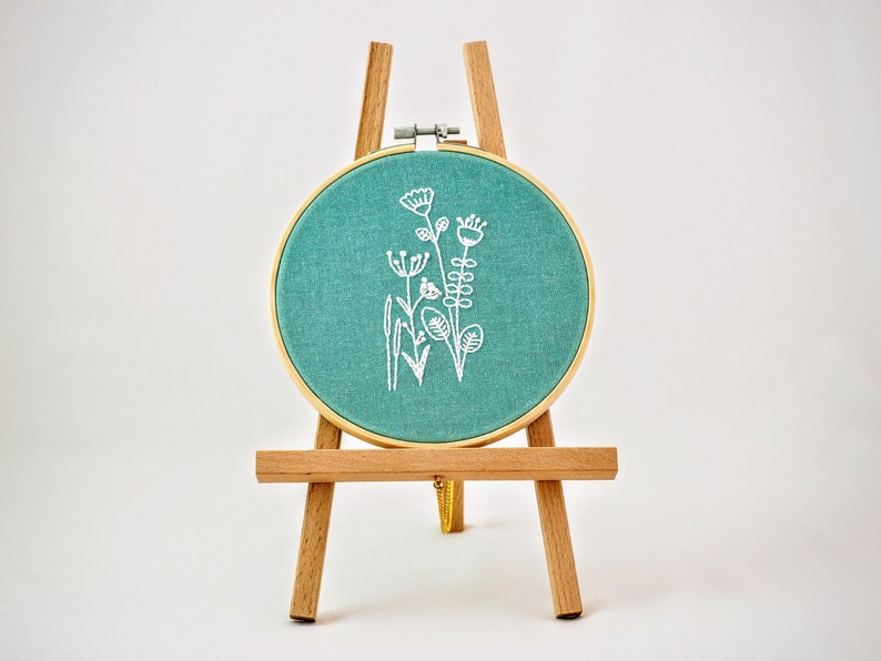 Embroidery Kit Floral Embroidery Botanical Floral Fabric Etsy UK