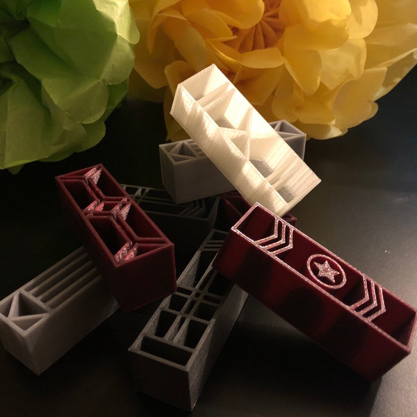 3D impreso pluma moldes en blanco! SEIS (6) Moldes impresos en 3D para fundición de resina epoxi / poli.  *EE.UU. SHIP*