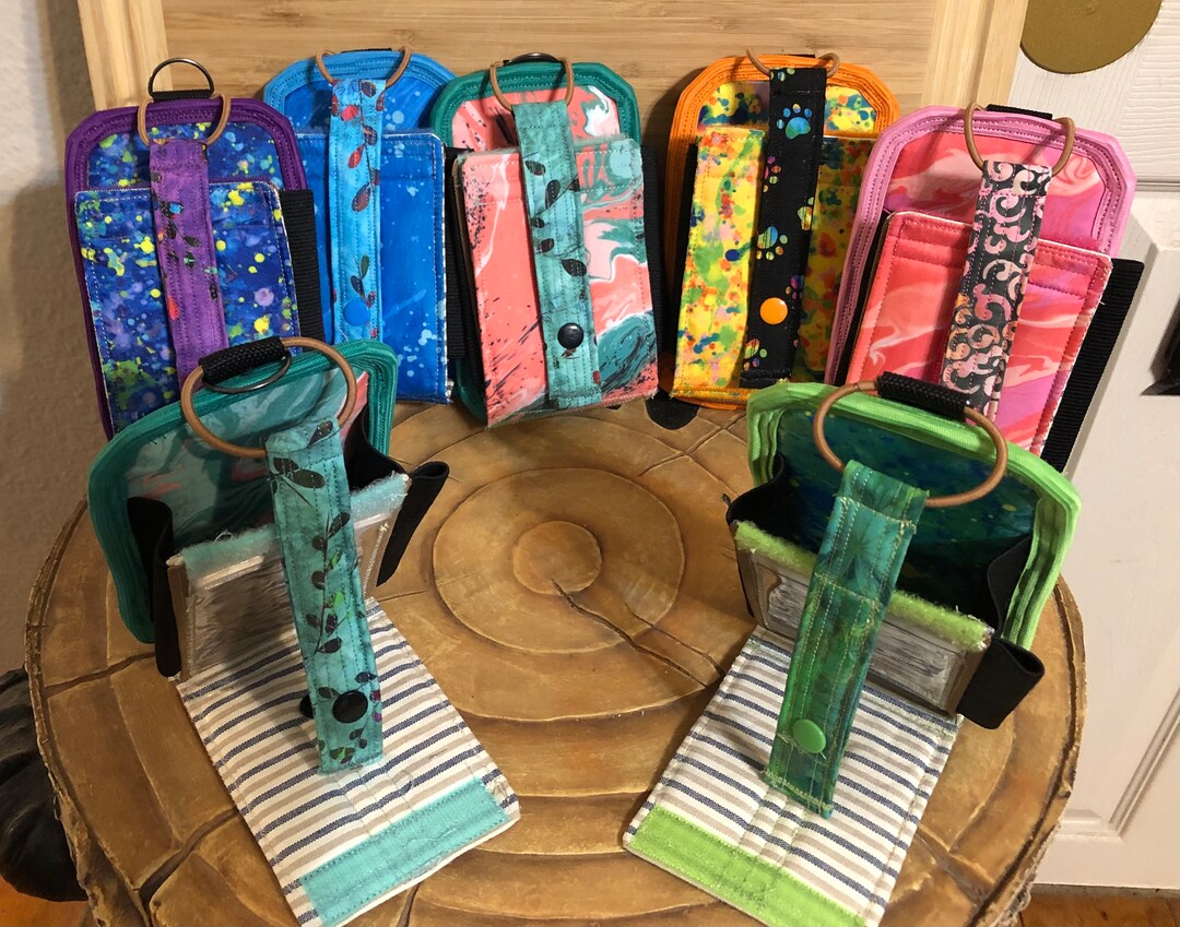 Scanner/phone Holder With Belt Clip, Id Holder, Velcro, Elastic Pen