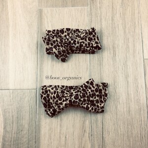 Leopard Mommy and Me Bow set