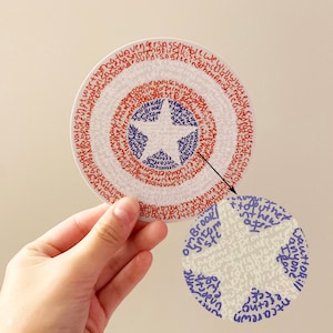 Captain America Sticker and Magnet