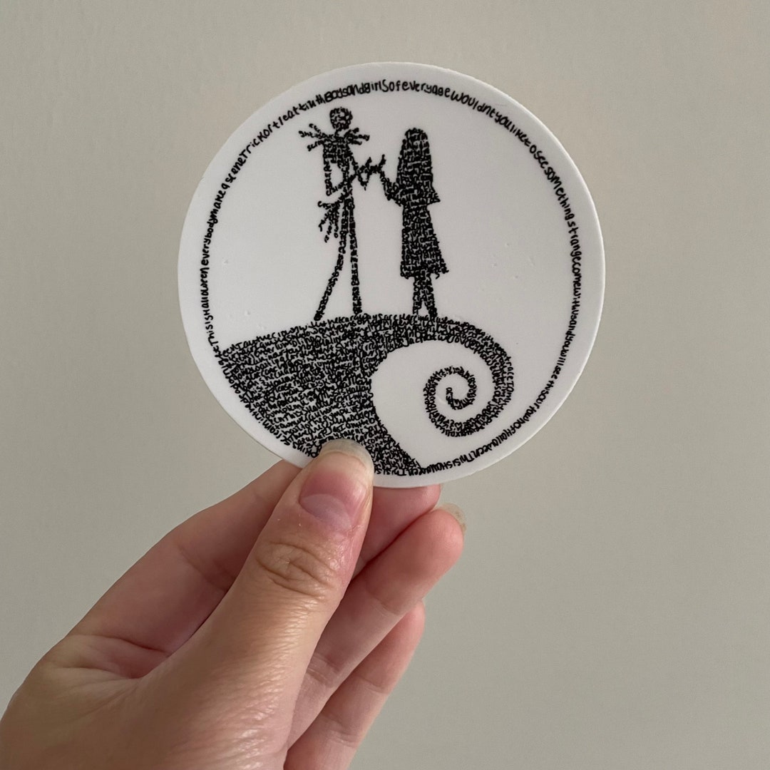 Nightmare Before Christmas Lyrics Sticker Etsy